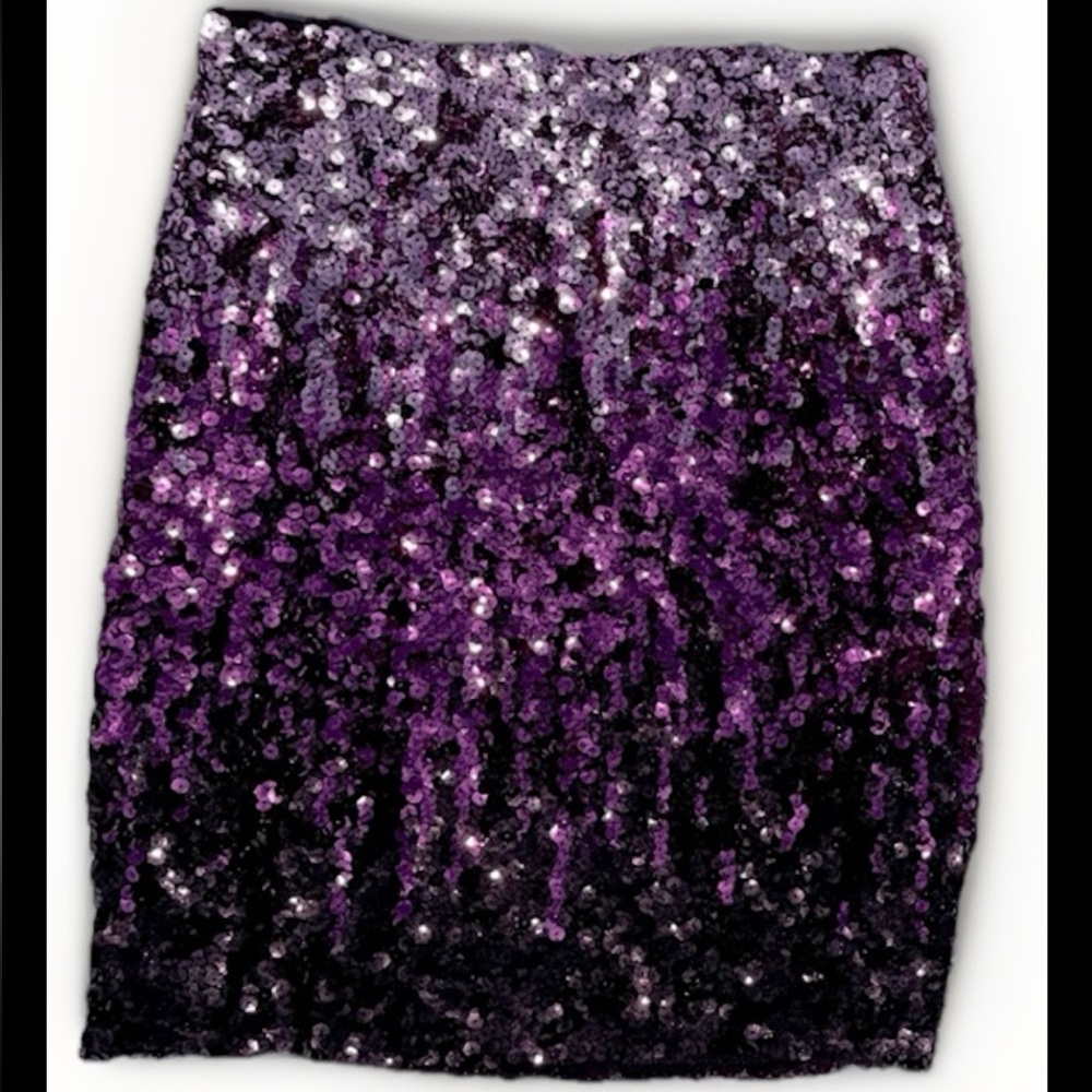 (XS) MANER VIBRANTLY SPARKLING PINK TO PURPLE Sequins Mini